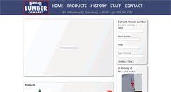 Desktop Screenshot of hansen-lumber.com